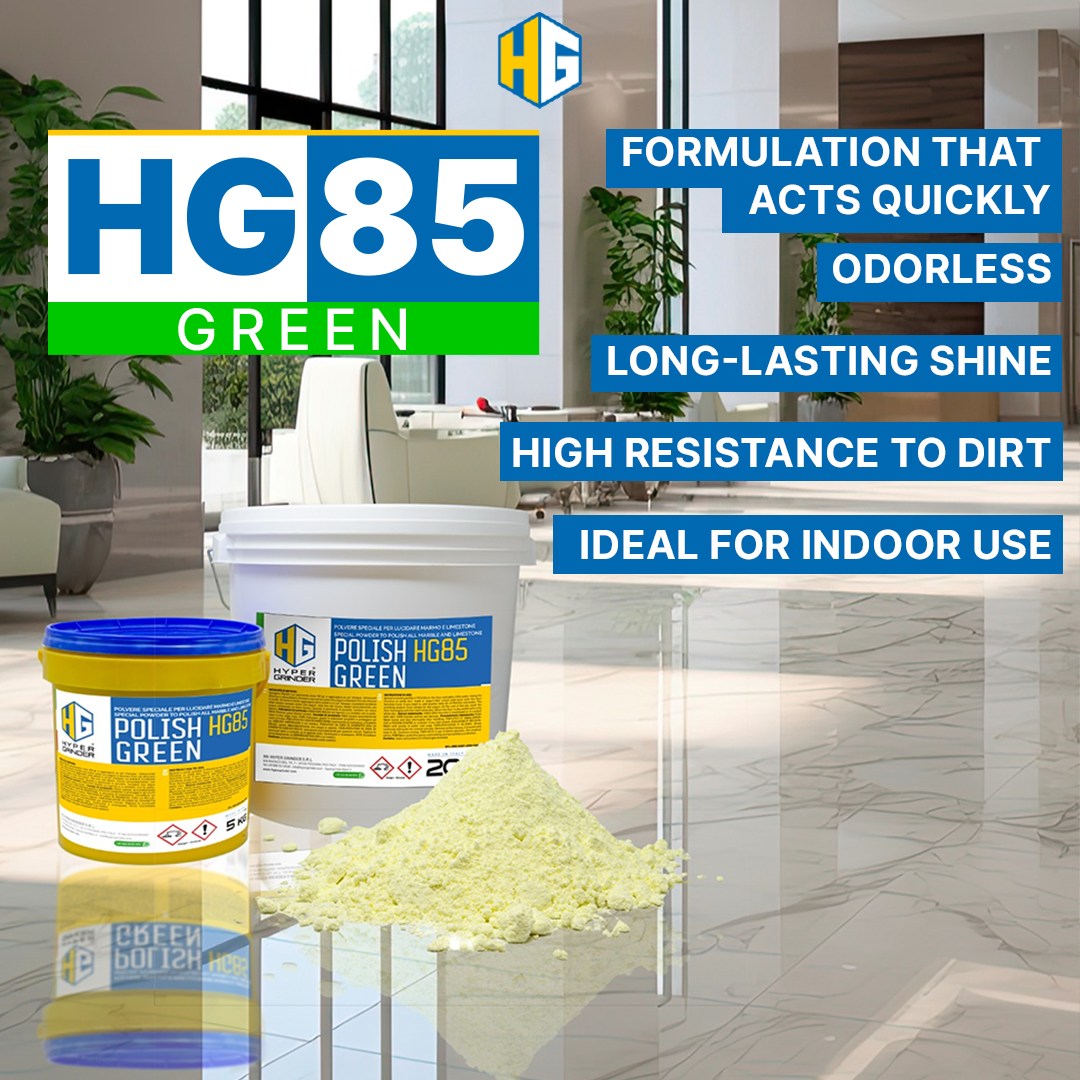 Hyper Grinder HG 85 Green marble polishing powder for high-gloss stone floors
