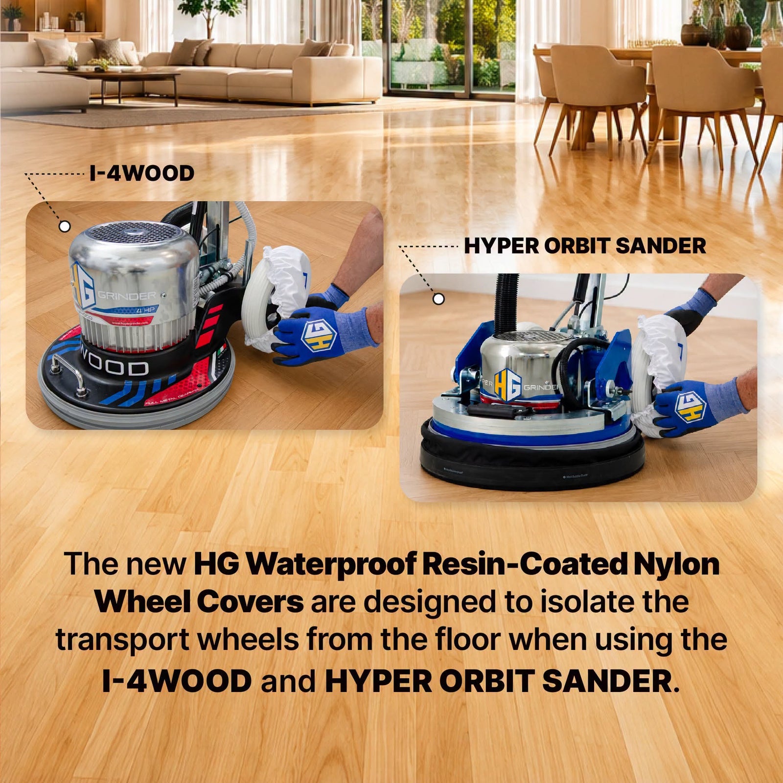 Hyper Grinder Waterproof resin coated wheel covers | set of 2