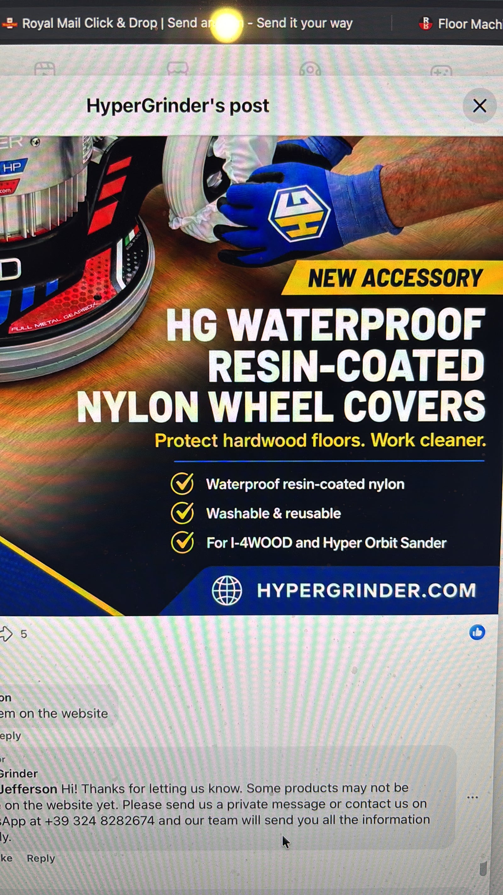 Hyper Grinder Waterproof resin coated wheel covers | set of 2
