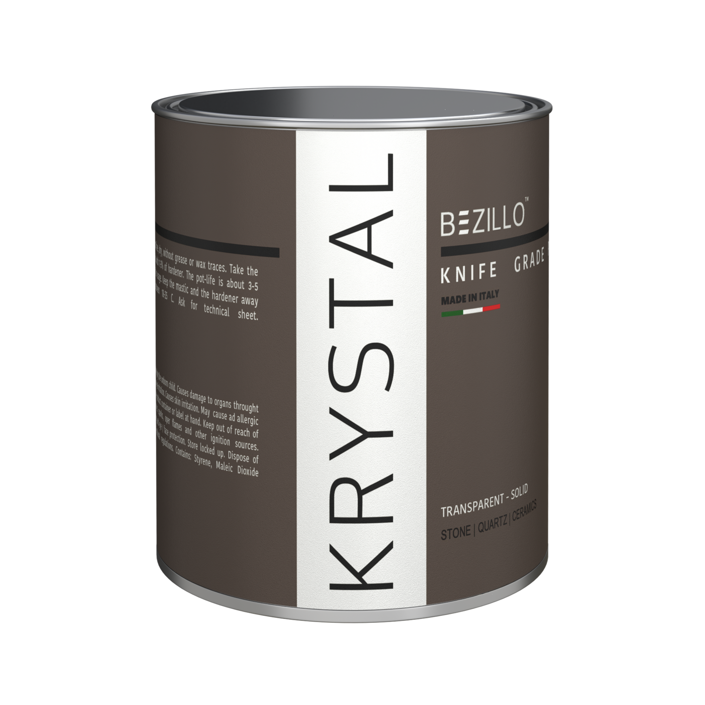 Bezillo Krystal extra clear knife grade glue for white marble quartz and natural stone repairs