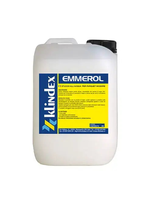 Klindex EMMEROL neutral floor cleaner bottle with lavender scent for polished marble and sealed floors, enhancing shine without stripping wax