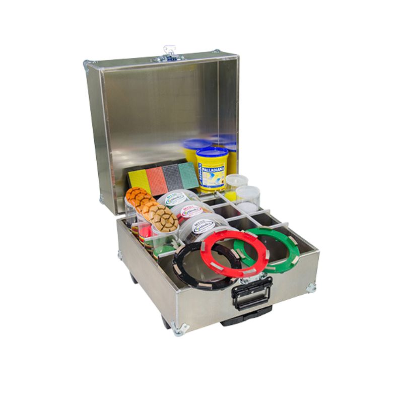 Professional marble, Terrazzo, Granite & Concrete grinding polishing kits complete with trolley| Klindex
