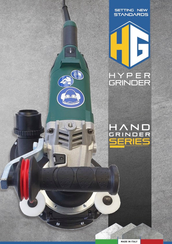 Hyper Grinder Concrete Hand Grinder 125 P9 ( price includes dust hood and disc)