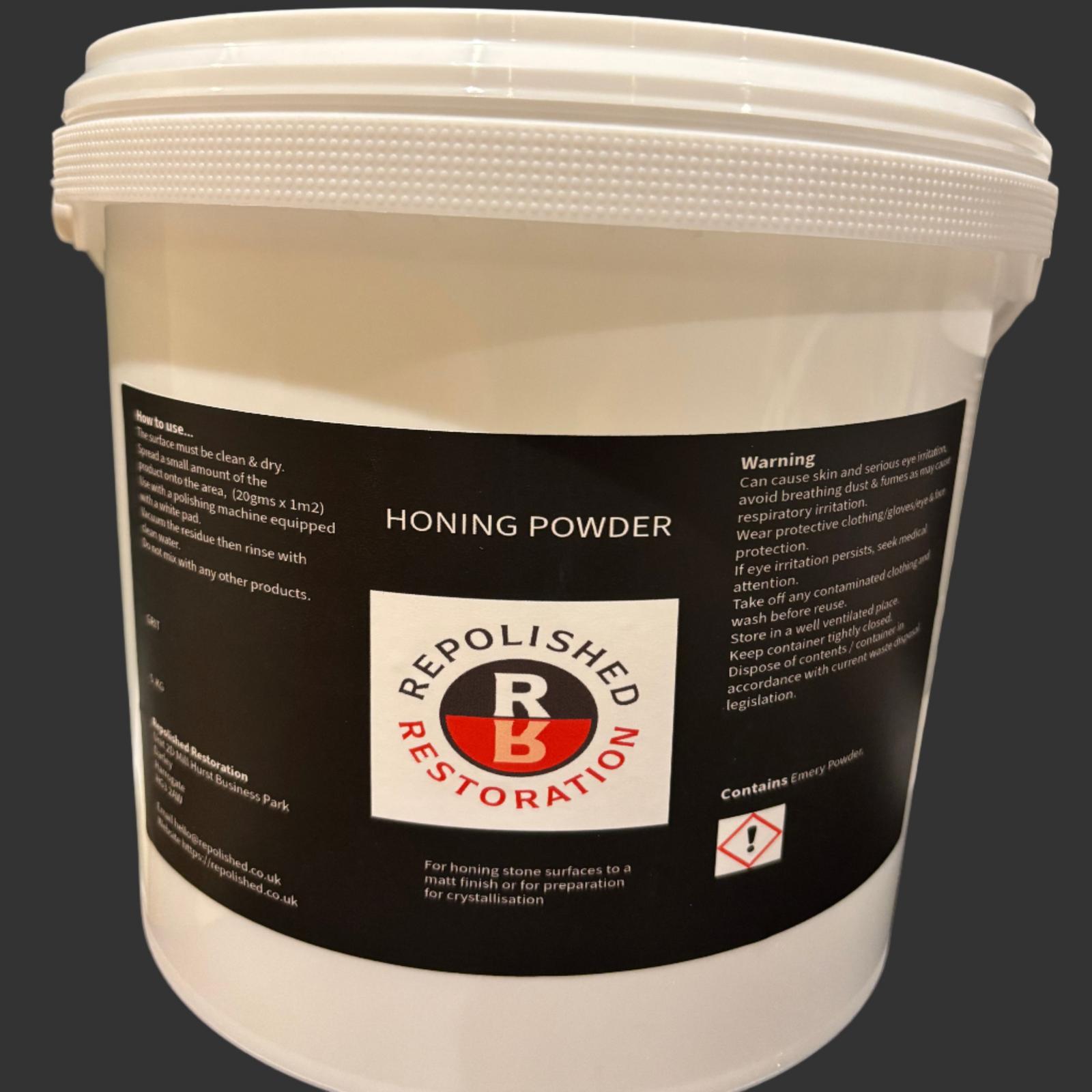 Non acidic stone honing powder professional use