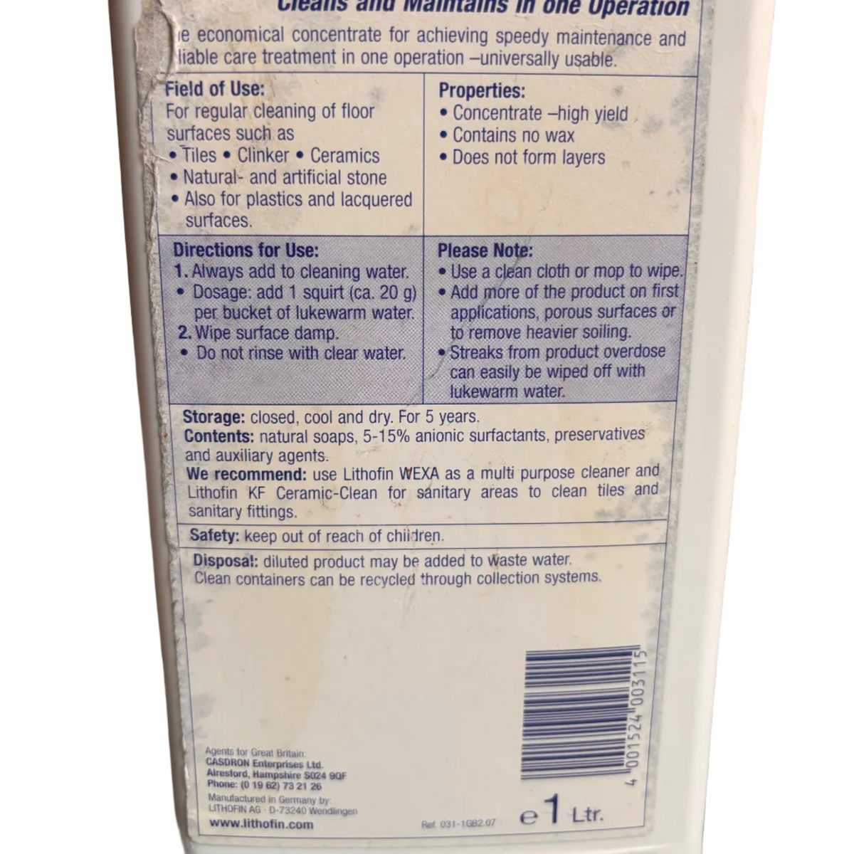 Easy Care Stone & Tile floor cleaner | Lihofin | 1 Litre