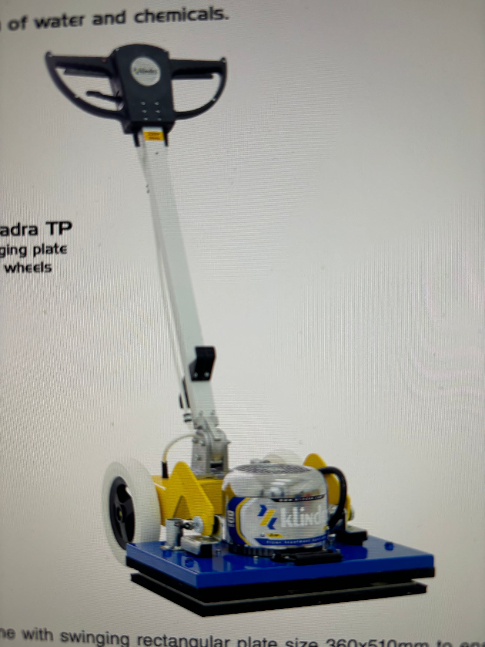 Klindex Maxi Quadra Rectangular machine for floor cleaning and polishing