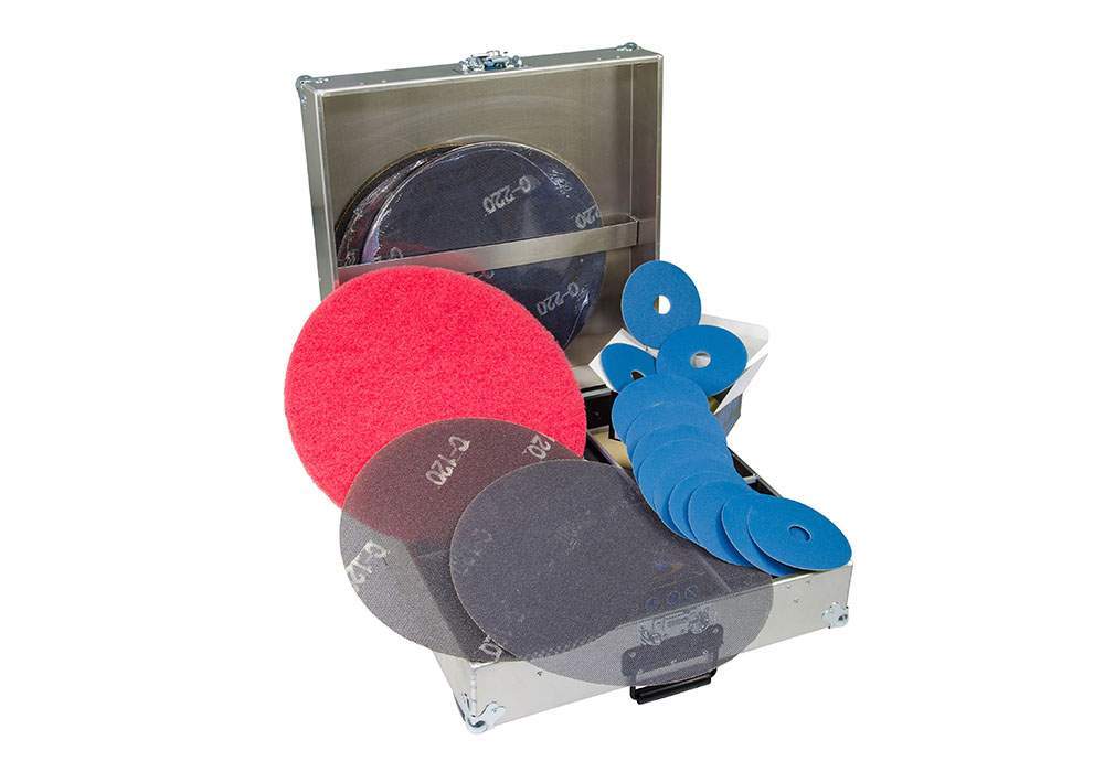 Professional marble, Terrazzo, Granite & Concrete grinding polishing kits complete with trolley| Klindex
