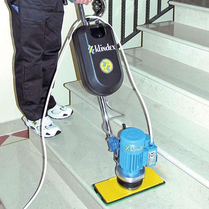 Klindex Mini Power orbital machine for cleaning and polishing hard to reach areas.