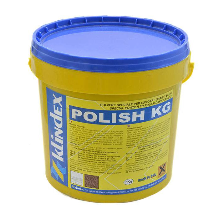 Klindex Polish KG dark granite polishing powder for restoring shine and cleaning stone floors