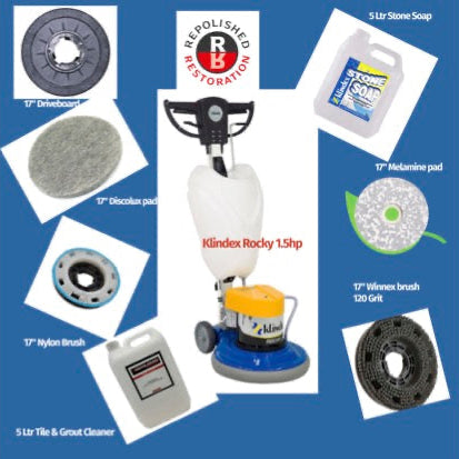 Klindex Rocky Rotary Floor Cleaning Machine | Complete Starter Kit