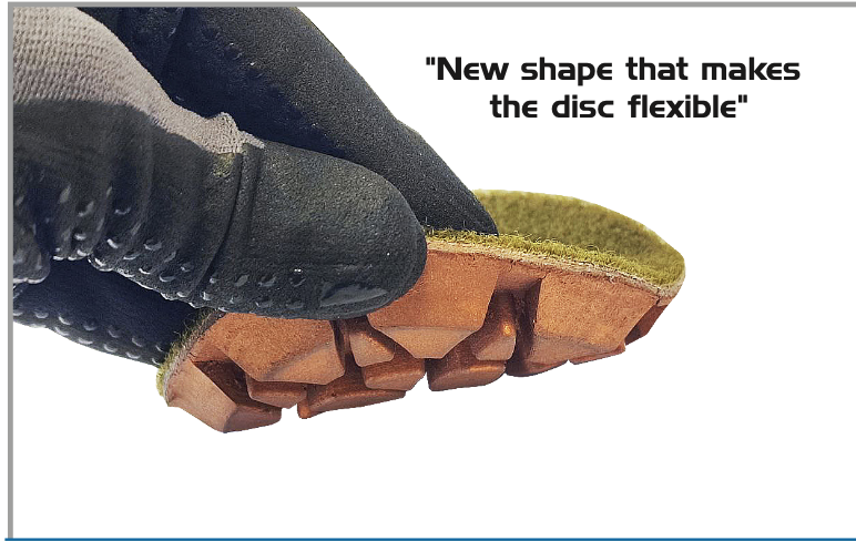 JUMPER COPPER Flexible Resin Bond Diamond Discs for Marble, Limestone & Travertine | Ø100 mm Velcro | Klindex