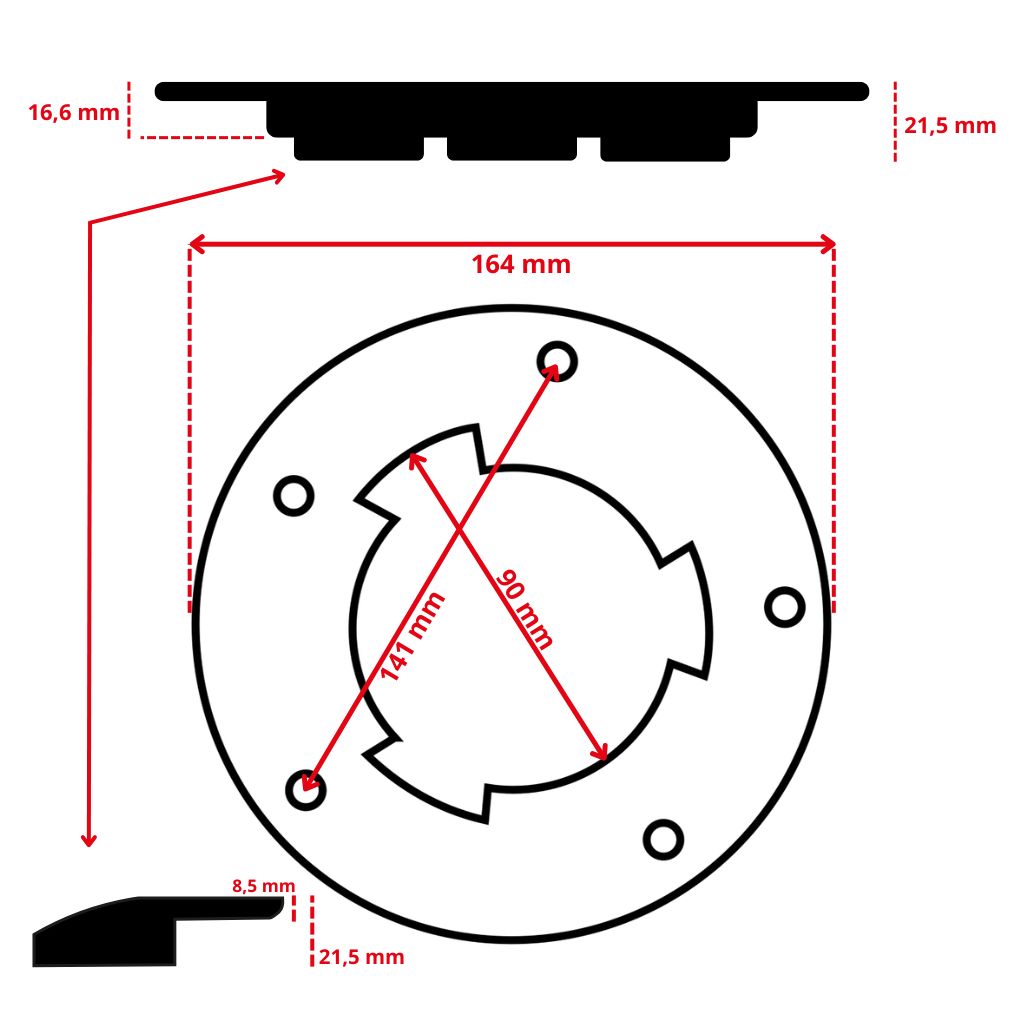 Klindex, Numatic & Beton Ranger Clutch Plate Ø8cm – Rotary Machine Pad & Brush Flange